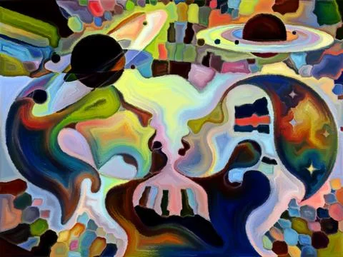 Worlds of Each Other Illustrazione stock