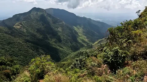 World’s End Viewpoint at Horton Plains, Sri Lanka Stock Footage 344707919