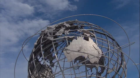 World's Fair Unisphere. Flushing Meadows Corona Park. Vídeo Stock 49181718