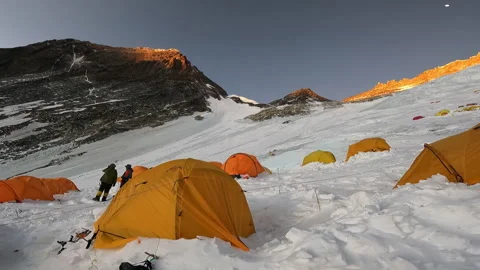 World's fourth highest peak mount Lhotse. Stock Footage 169624323