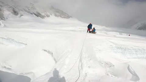 World's fourth highest peak mount Lhotse. Stock Footage 169625041