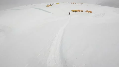 World's fourth highest peak mount Lhotse. Stock Footage 169625130