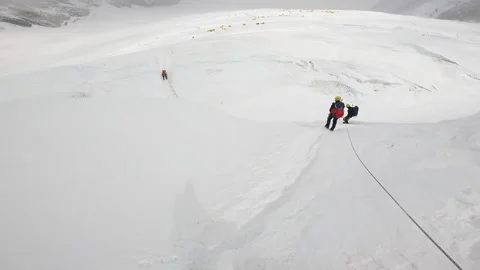 World's fourth highest peak mount Lhotse. Stock-Footage 169625155