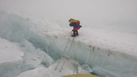 World's fourth highest peak mount Lhotse. Stock Footage 201843121