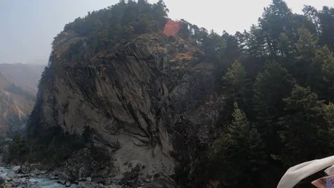 World's fourth highest peak mount Lhotse. Stock Footage 201843736