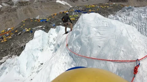 World's fourth highest peak mount Lhotse. Stock-Footage 201844246