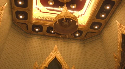 World's Largest Solid Gold Buddha,Temple Of Golden Buddha, Bangkok, Thailiand Stock Footage 48489035