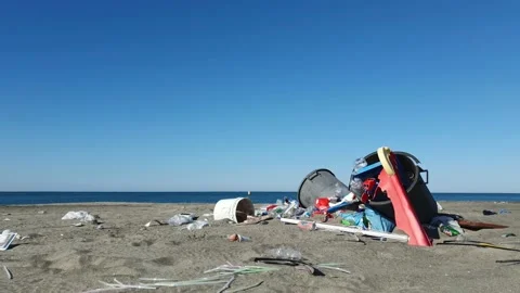 The worlds most polluted beach Stock Footage 138989813