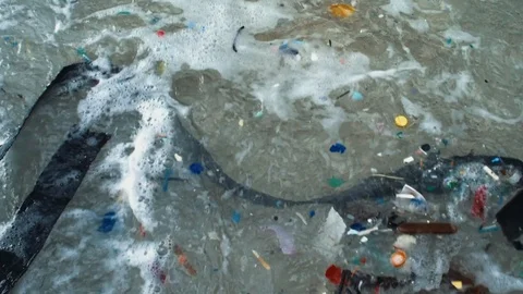 The worlds most polluted beach, Plastic marine debris. Stockbeeldmateriaal 111685144