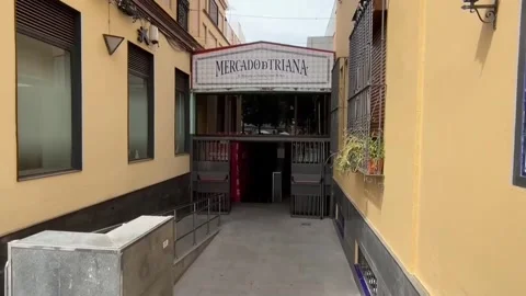 World's smallest theater thrives inside Seville market, Seville, ES - 05 Sep 202 Video stock 344740989