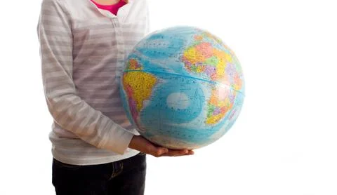 The world's is in their hands Stock Photos