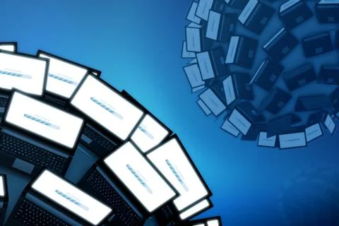 Worlds wide web networks Stock Illustration