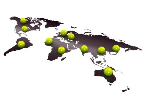 Worldwide branch 스톡 일러스트