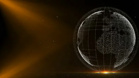 Worldwide business background for user text planet earth rotating night globe Stock Footage 116351352