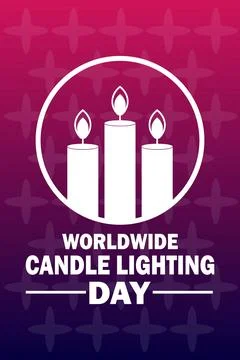 Worldwide Candle Lighting Day Vector illustration Illustrazione stock