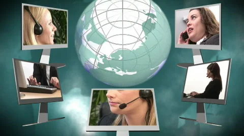 Worldwide communication Stock Footage