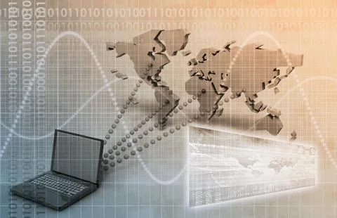 Worldwide computer connectivity Stock Illustration