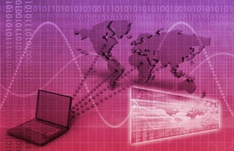 Worldwide computer connectivity Stock Illustration