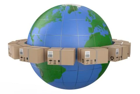 Worldwide delivery concept Stock Illustration