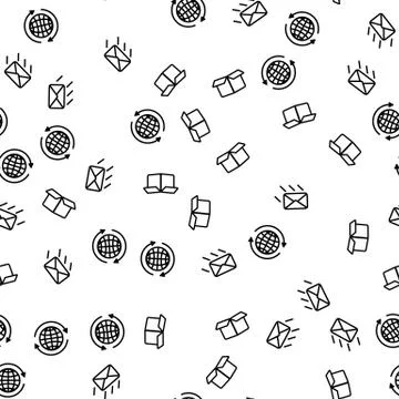 Worldwide Express Delivery Seamless Pattern Vector 스톡 일러스트