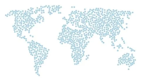 Worldwide Map Pattern of Drone Screw Icons Ilustración de archivo