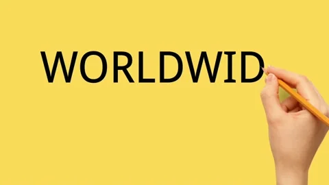 Worldwide Moving Text Animation 4K Stock Footage 158024257