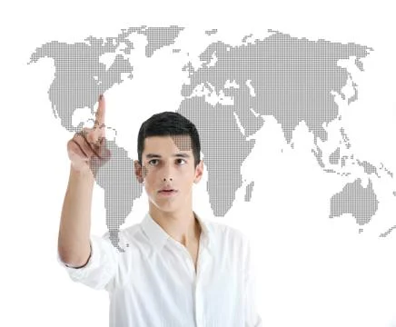 Worldwide navigation map Ilustração Stock