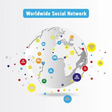 Worldwide network connection. Stock Illustration