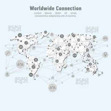 Worldwide network connection. Stock Illustration