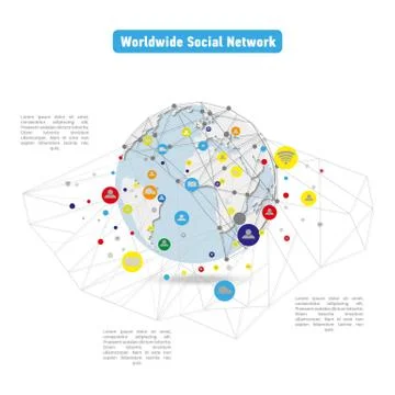 Worldwide network connection. Stock Illustration