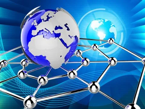 Worldwide Network Indicates Global Communications And Communicate Иллюстрация