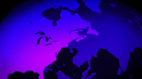 Worldwide planet earth graphics, rotating in seamless loop Vidéo 256927220