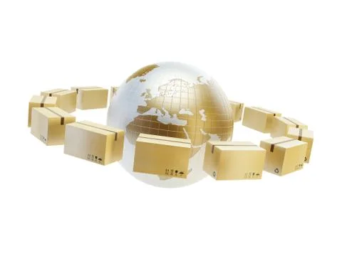Worldwide shipment Stock Illustration