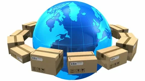 Worldwide shipping concept Stock Footage 8981403