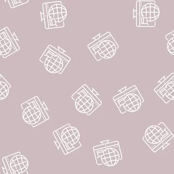 Worldwide shopping line seamless pattern 스톡 일러스트