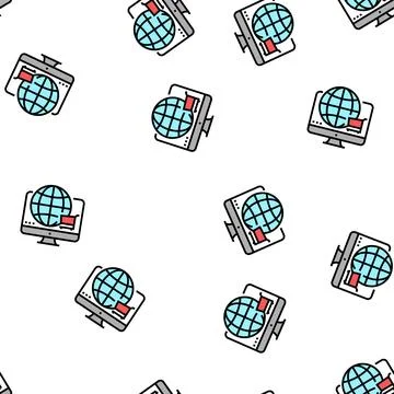 Worldwide shopping vector seamless pattern 스톡 일러스트