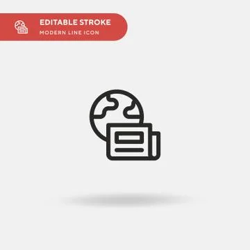 Worldwide Simple vector icon. Illustration symbol design template for web mob Stock Illustration