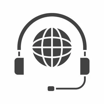 Worldwide Support icon vector image. Stock Illustration