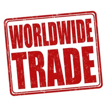 Worldwide trade stamp Stock Illustration