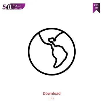 Worldwide vector icon. Best modern, simple, isolated, flat icon for website d Illustrazione stock