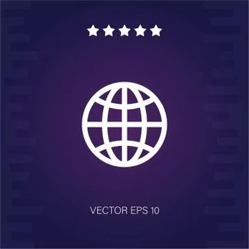 Worldwide vector icon Illustrazione stock