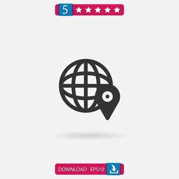 Worldwide vector icon Stock Illustration