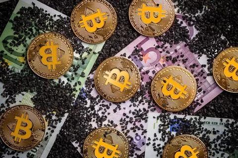 Worldwide virtual internet cryptocurrency Stock Photos