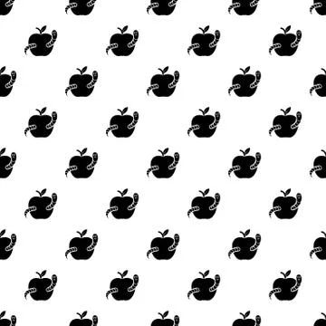 Worm apple pattern seamless Stockillustratie