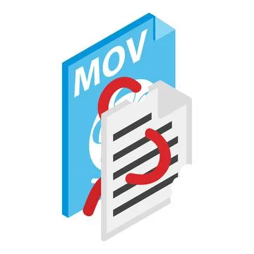 Worm attack icon isometric vector. Virus worm destroying document mov file Stock Illustration