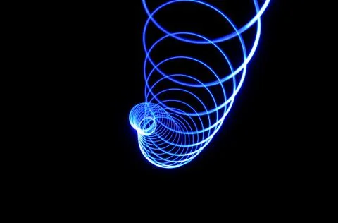 Worm of blue light Stock Photos