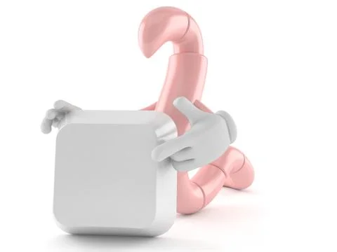 Worm character with blank keyboard key Stock Illustration