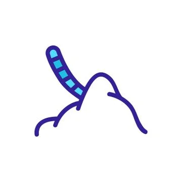 Worm compost icon vector. Isolated contour symbol illustration Stockillustratie