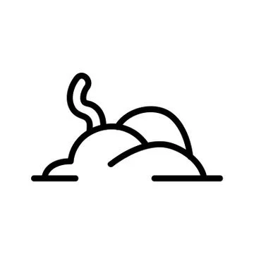 Worm compost icon vector outline illustration Stockillustratie