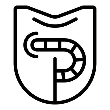 Worm cyber icon outline vector. Hacker crime Stock Illustration